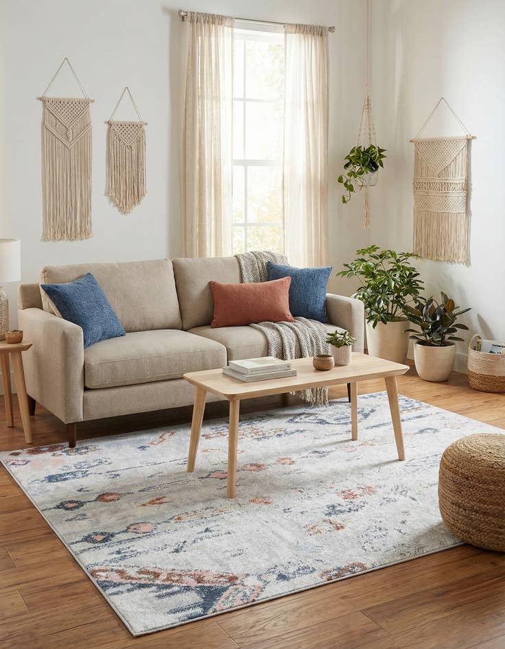 Detail image of  5' 3 x 8' Kamala Washable Rug