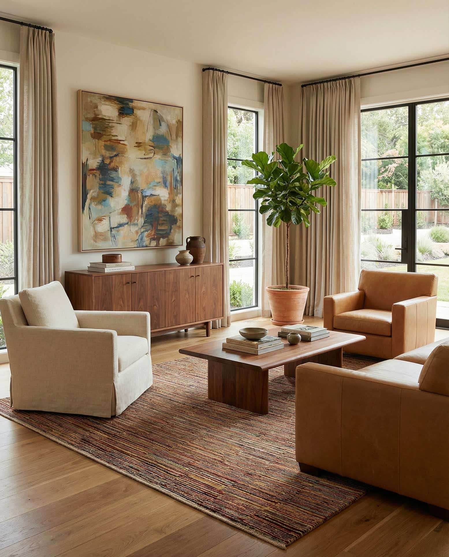 6' 6 x 9' 7 Hand Knotted Modern Ziegler Rug