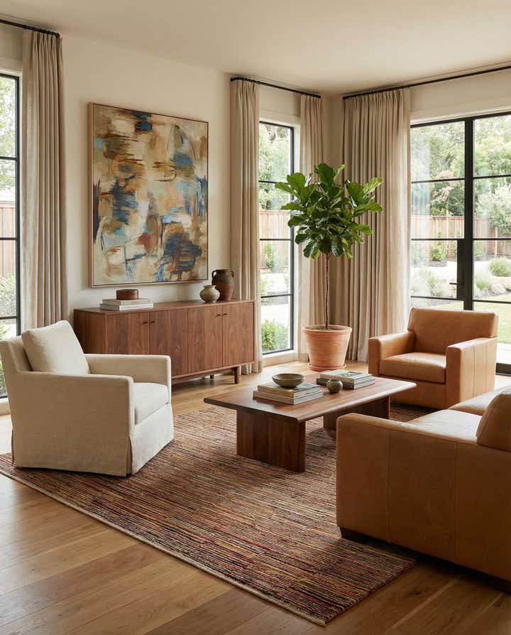 6' 6 x 9' 7 Hand Knotted Modern Ziegler Rug