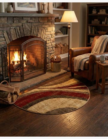 Beige Cafe Hearth Rug