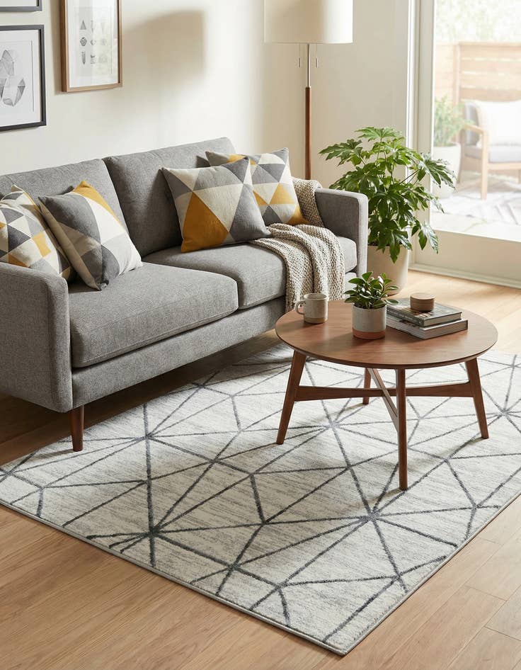 Detail image of  4' x 6' Lattice Trellis Rug