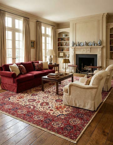 9' x 12' Hand Knotted Ariana Ziegler Oriental Rug