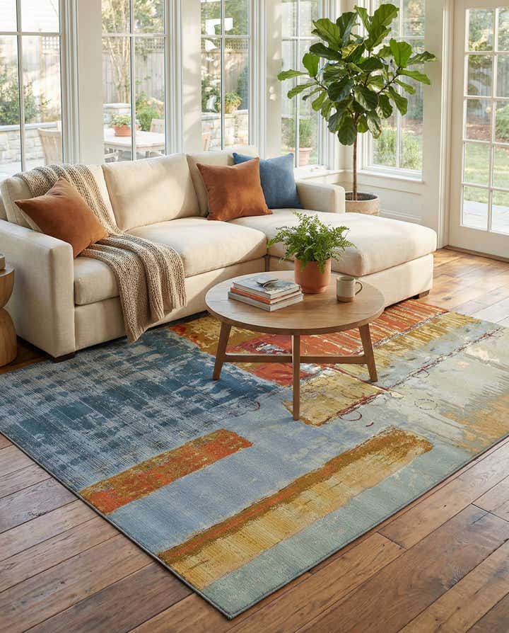 8' x 11' 4 Easy-Clean Modern Indoor / Outdoor Rug