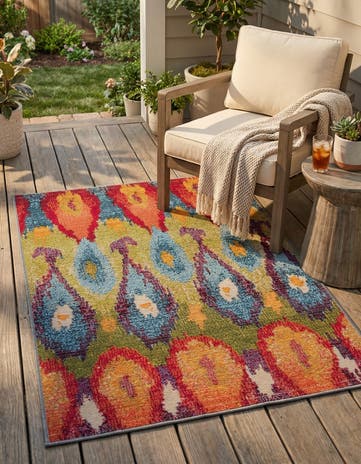 2' 2 x 3' Easy-Clean Modern Indoor / Outdoor Rug