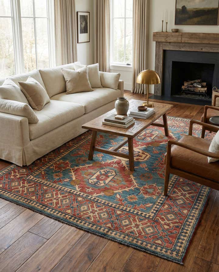 5' 11 x 7' 11 Hand Knotted Kazak Oriental Wool Rug