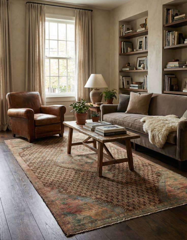 Detail image of 4' x 9' 3  Hand Knotted Ultra Vintage Persian Wool Runner Rug