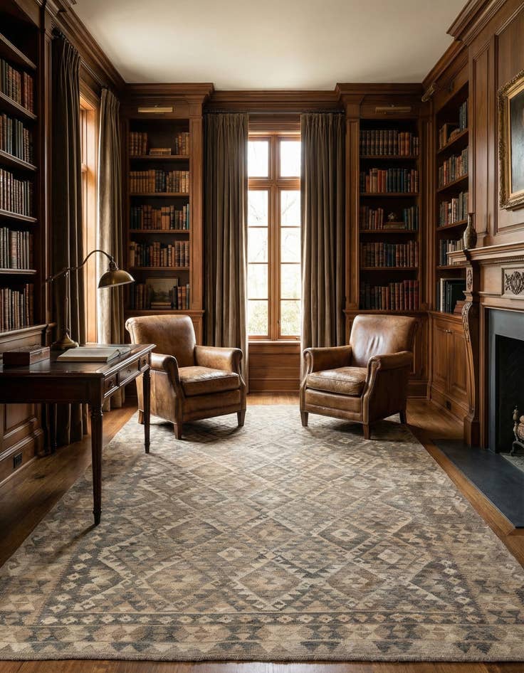 Detail image of 6' 10 x 9' 10  Hand Woven Kilim Maymana Wool Rug