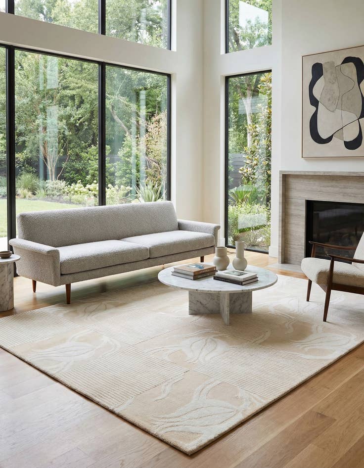 Detail image of 5' 9 x 8'  Hand Knotted Darya Wool Rug