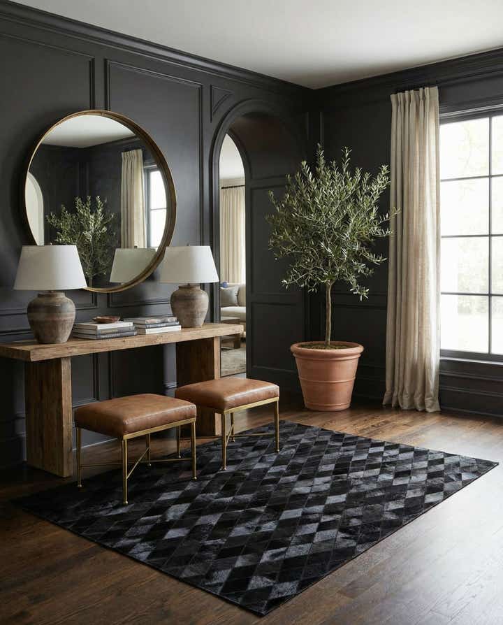 4' 7 x 6' 8 Cowhide Stocks Rug