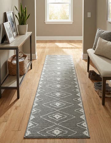 Gray Oslo Runner Rug