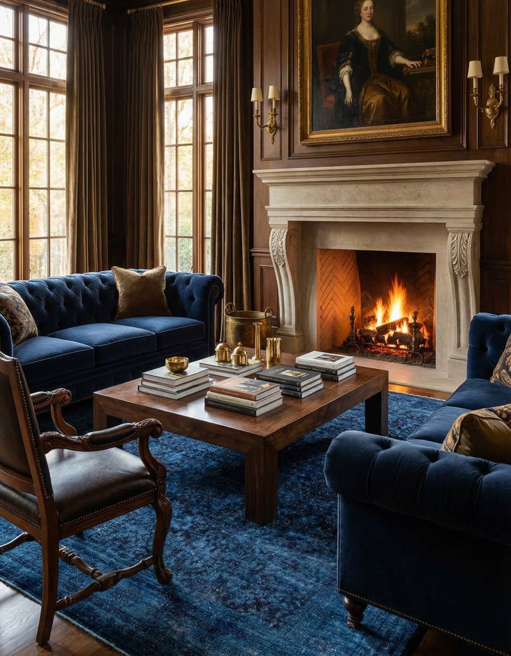 Detail image of 7' 10 x 9' 9 Vintage Royal Wool Rug