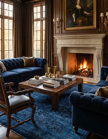 7' 10 x 9' 9 Vintage Royal Wool Rug
