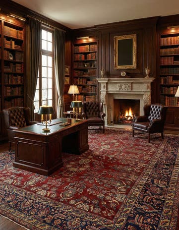 8' 6 x 11' 9 Hand Knotted Sarough Persian Wool Rug