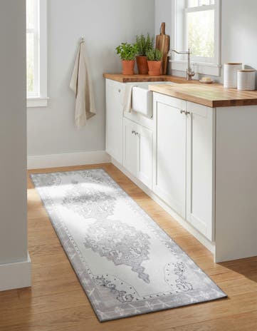2' x 6' Washable Timeless Runner Rug