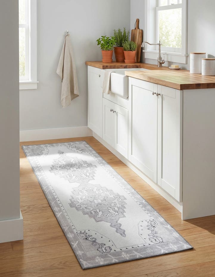 2' x 6' Washable Timeless Runner Rug