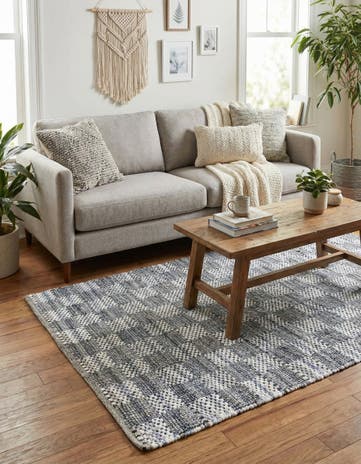 Ivory Hand Woven Chindi Cotton Rug
