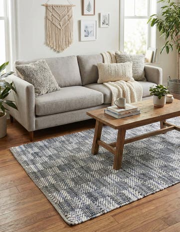 Ivory Hand Woven Chindi Cotton Rug