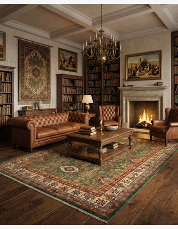 6' 9 x 9' 10 Kazak Wool Rug
