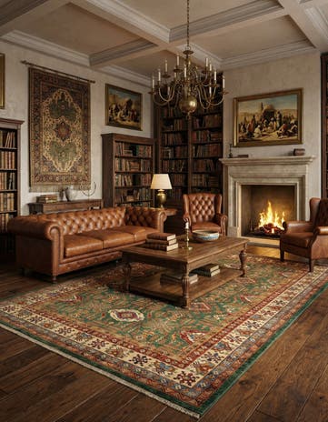 6' 9 x 9' 10 Kazak Wool Rug