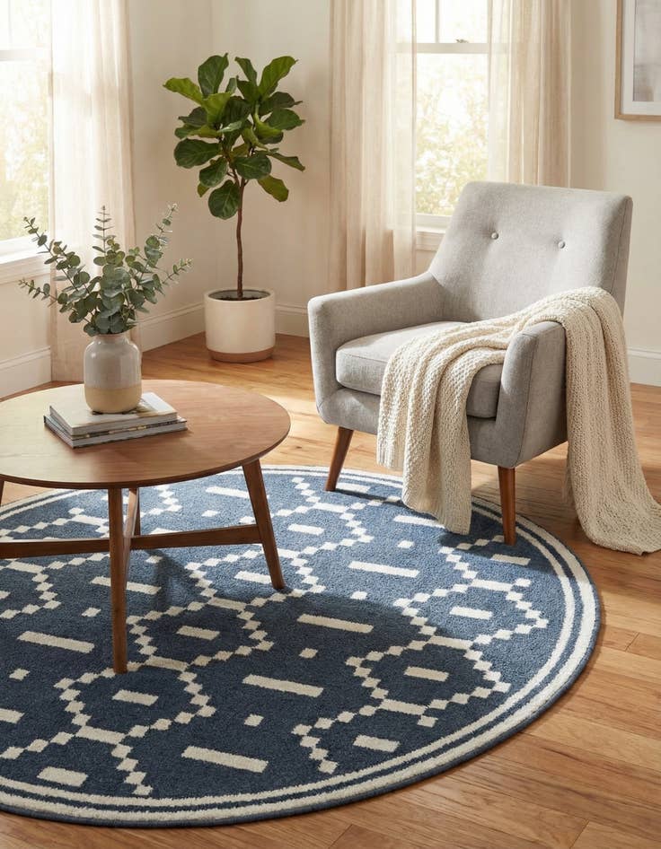 Detail image of 4' x 4' Oslo Round Rug