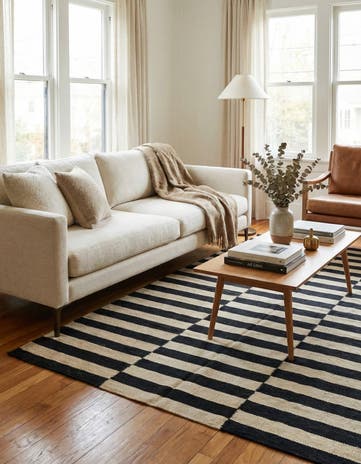 4' 1 x 5' 10 Hand Woven Kilim Modern Wool Rug