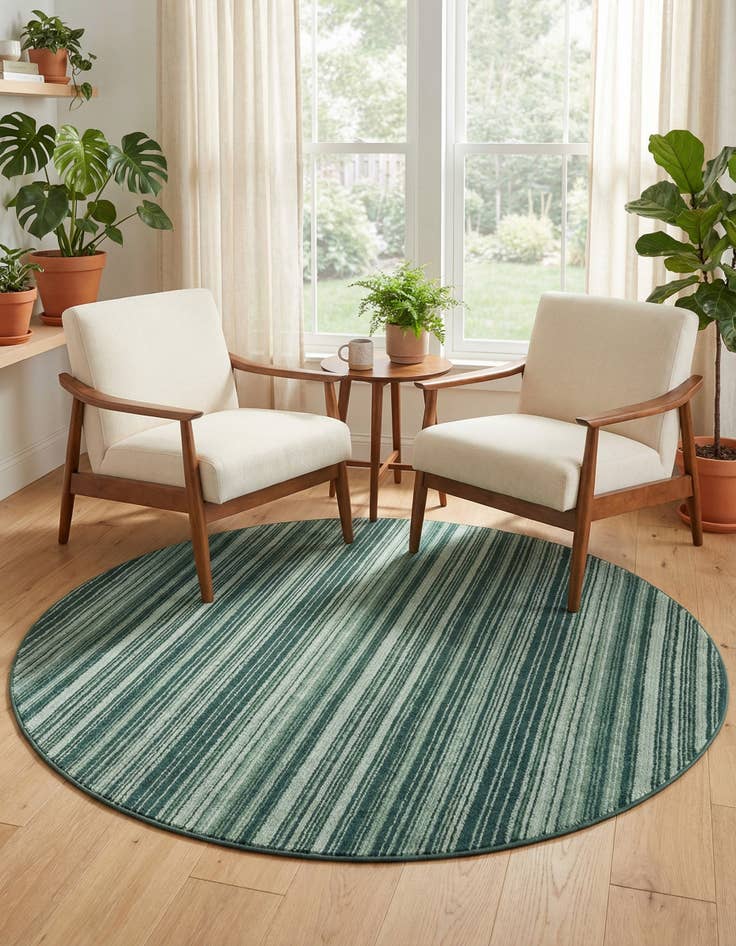 Detail image of 7' 10 x 7' 10 Gemstone Round Rug