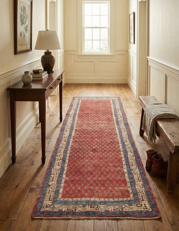 3' 7 x 10' 3 Hand Knotted Farahan Persian Wool Runner Rug