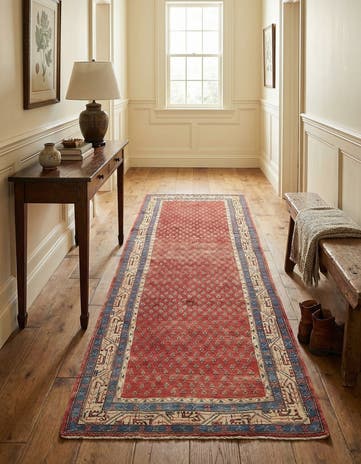 3' 7 x 10' 3 Hand Knotted Farahan Persian Wool Runner Rug