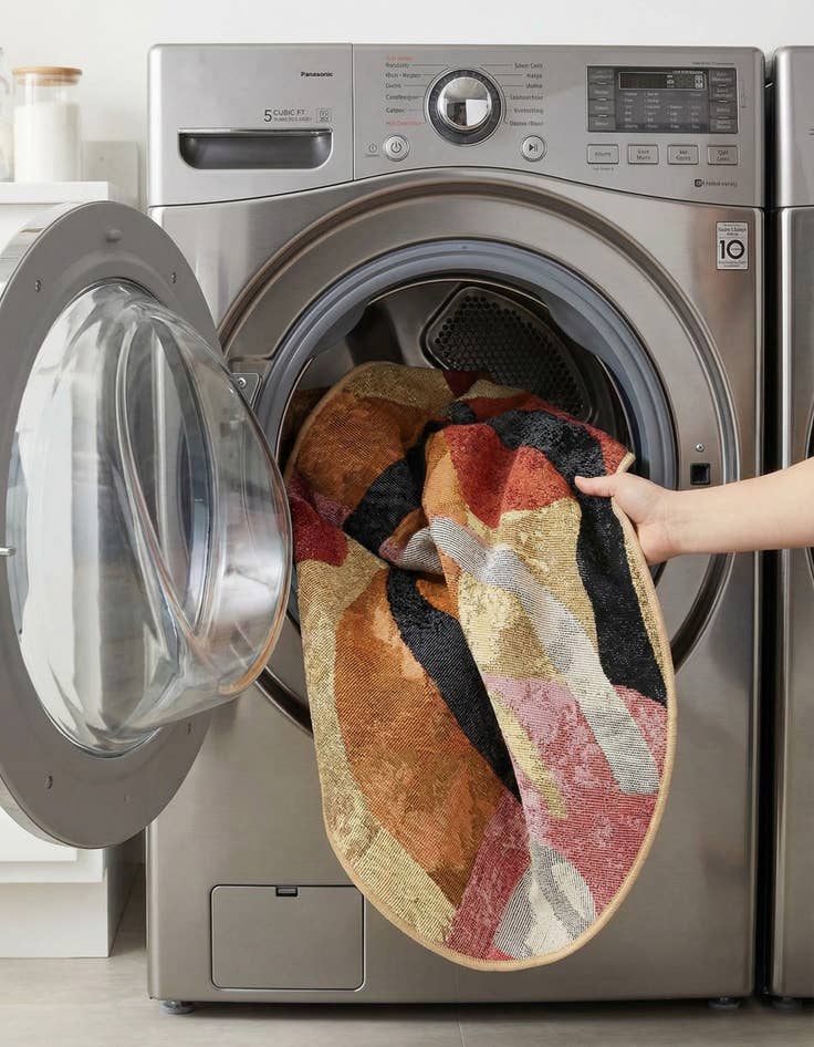 Detail image of  3' x 3'  Washable Modern Indoor / Outdoor Round Rug