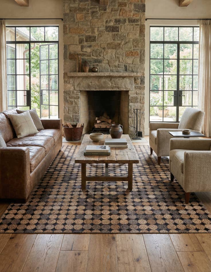 Detail image of 5' 2 x 7' 4 Cowhide Rug