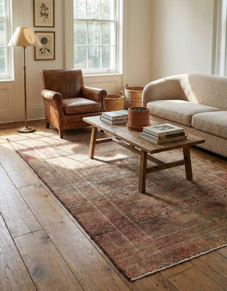 Detail image of 3' x 5' 9  Hand Knotted Ultra Vintage Persian Wool Rug