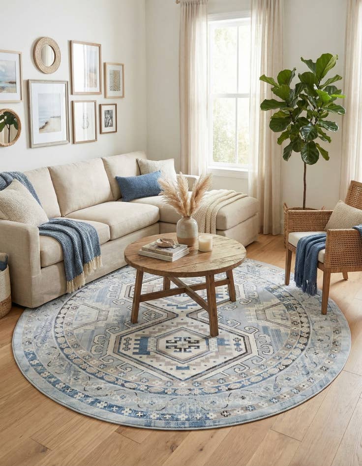 Detail image of 7' 10 x 7' 10 Charlotte Round Rug