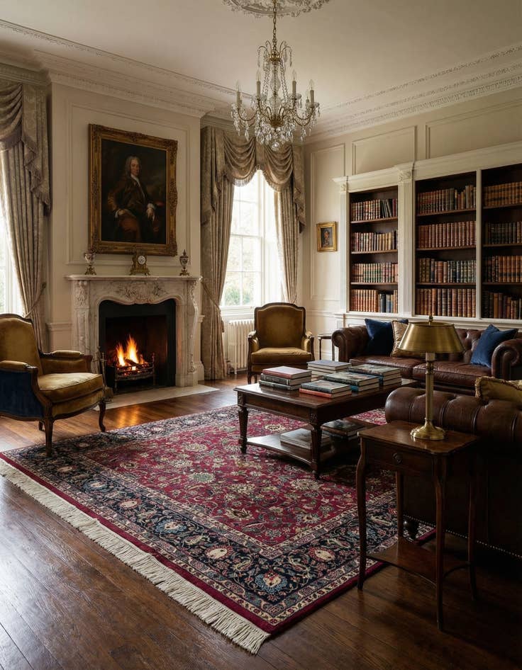 Detail image of  6' 11 x 9' 10  Hand Knotted Kashan Oriental Wool Rug