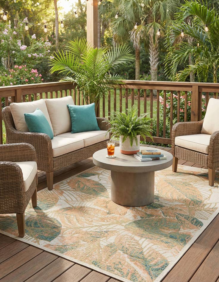 Detail image of 6' x 9' Easy-Clean Baja Indoor / Outdoor Rug