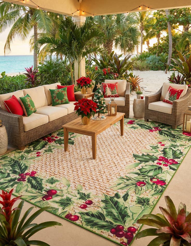 Detail image of 10' x 13' Easy-Clean Jill Zarin Caribbean Indoor / Outdoor Rug