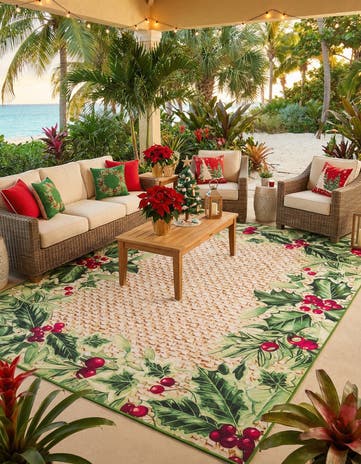 10' x 13' Easy-Clean Jill Zarin Caribbean Indoor / Outdoor Rug