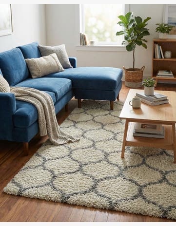 5' 3 x 8' Trellis Shag Rug