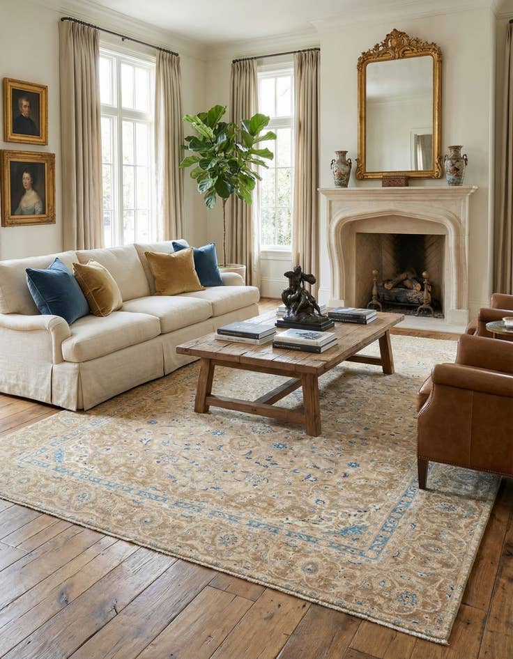 Detail image of 9' x 12' 9  Hand Knotted Ultra Vintage Persian Wool Rug