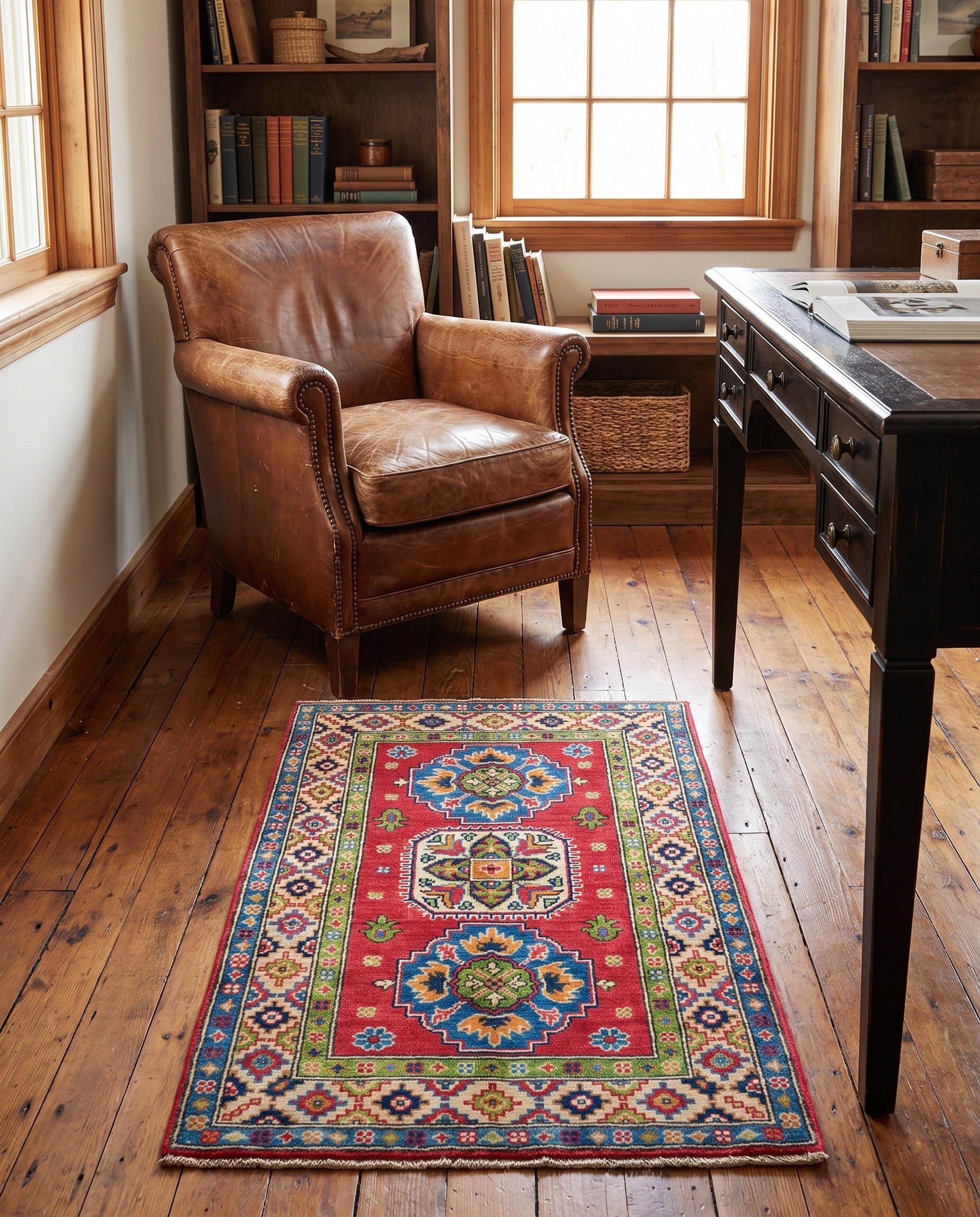 2' 7 x 4' 3 Hand Knotted Kazak Rug