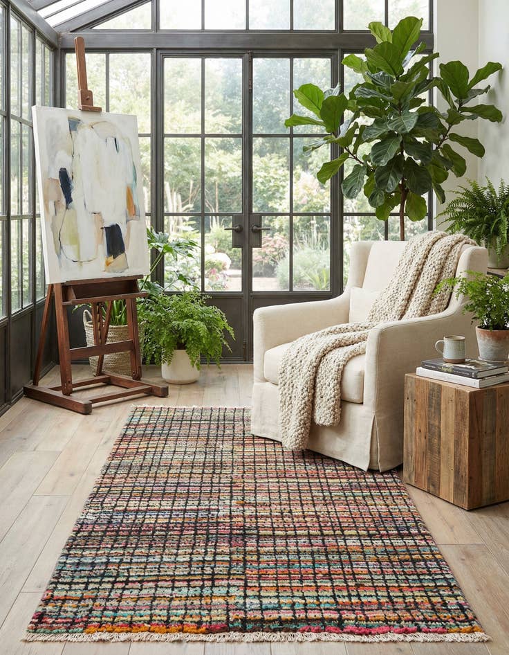 Detail image of  3' x 5' 1  Hand Knotted Modern Ziegler Rug