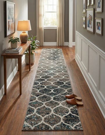 2' x 13' Lattice Frieze Runner Rug