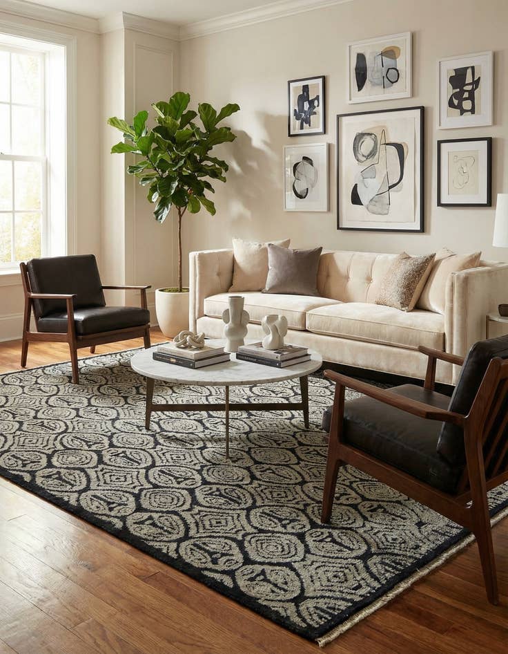 Detail image of  8' 7 x 10' 4  Hand Knotted Darya Wool Rug