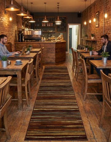 Beige Cafe Runner Rug