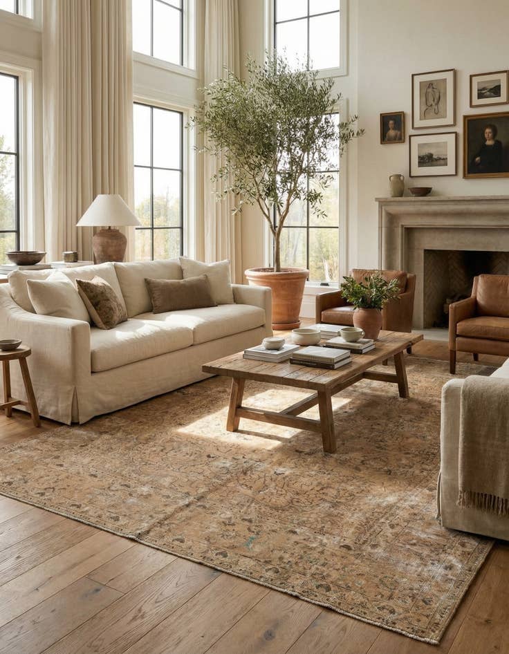 Detail image of 7' 10 x 12' 1  Hand Knotted Ultra Vintage Persian Wool Rug