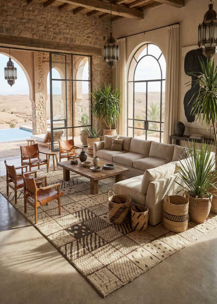 15' 3 x 24' 4 Hand Knotted Moroccan Wool Rug