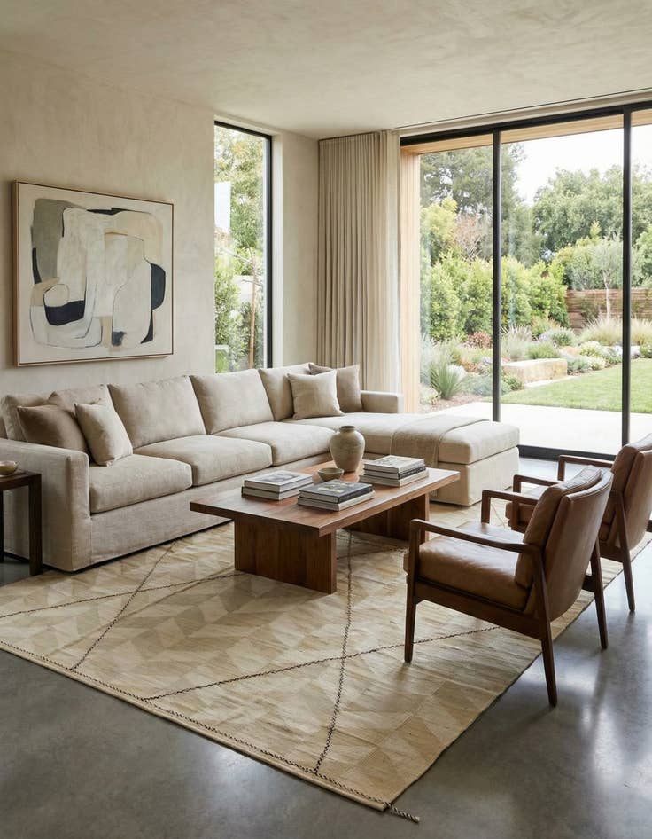 Detail image of 9' 9 x 13' 7  Hand Woven Kilim Modern Wool Rug