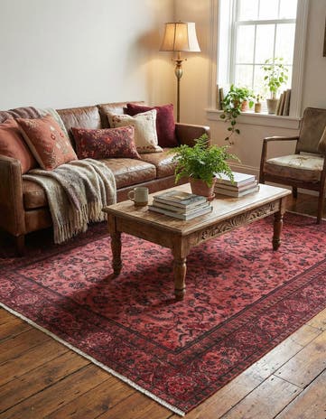 Antique Red Boutique Square Rug