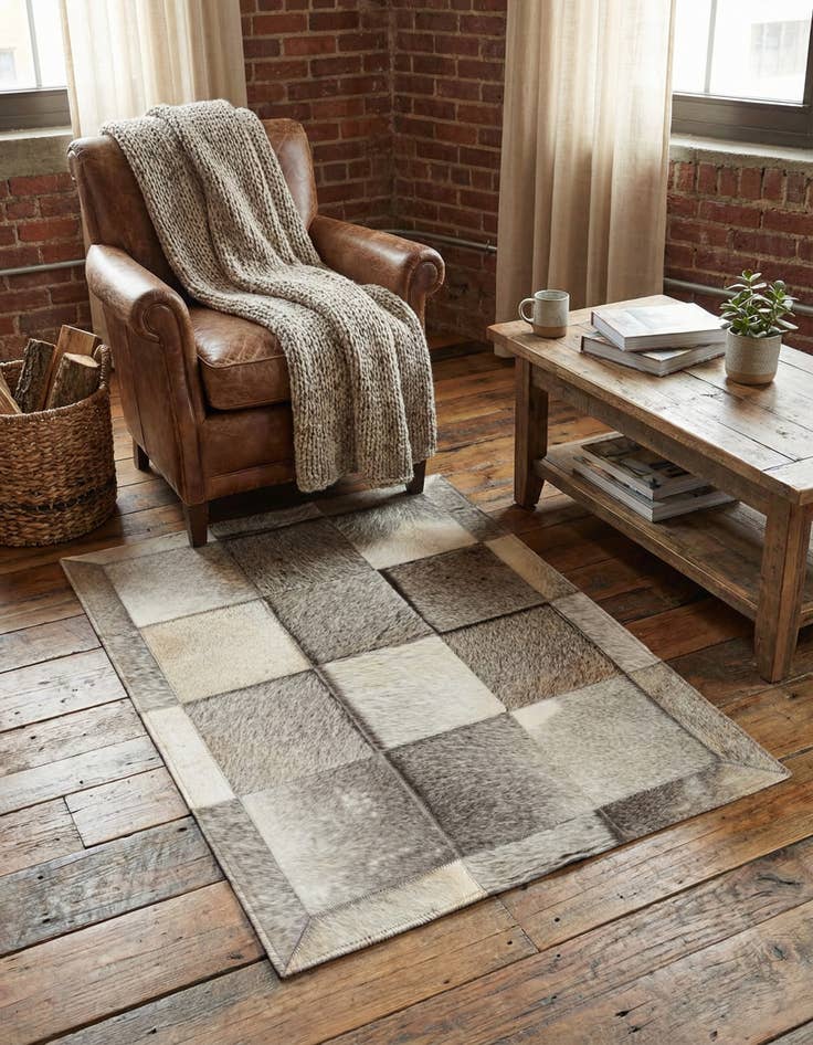 Detail image of 2' 1 x 3' 1 Cowhide Rug