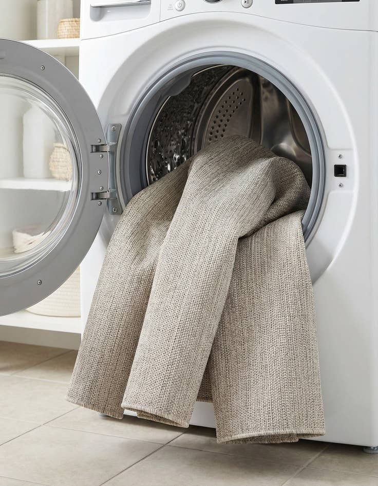 Detail image of 6' x 9'  Washable Solid Indoor / Outdoor Rug