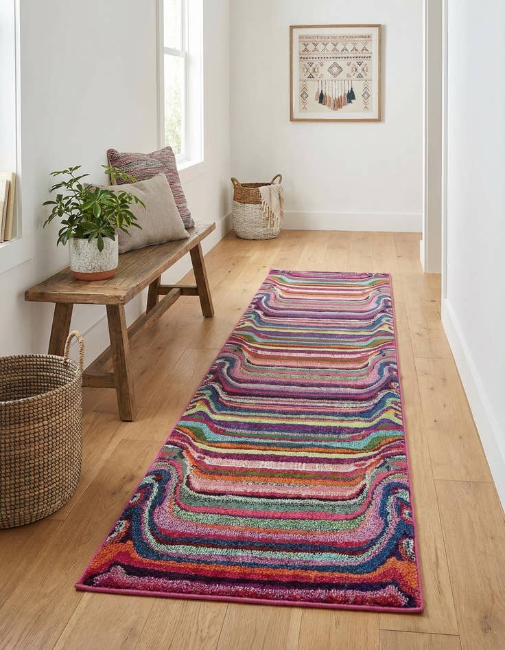 Detail image of  2' 7 x 10'  Washable Theia Runner Rug
